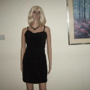 Suede Dress Wilson's Leather Large Black Mini Lined Girls Night Out Vintage?